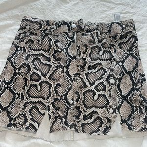 Zara snake skin Jean skirt